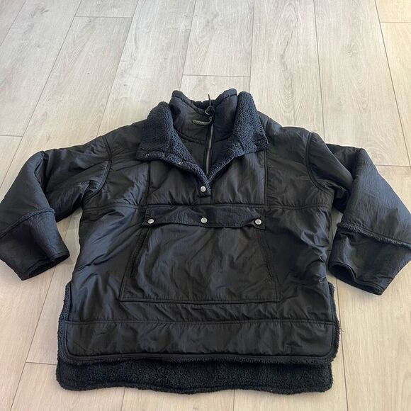 Free People Movement Nomad Soul Solid Parka Jacket Coat Black size S - Picture 1 of 12